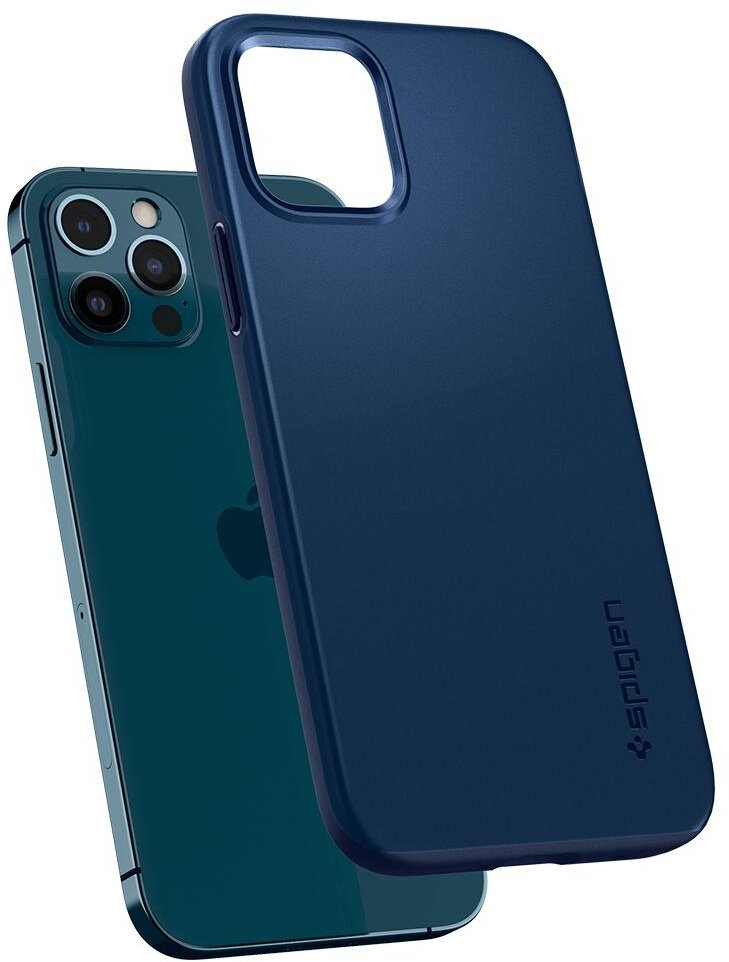 Etui SPIGEN Thin Fit do Apple iPhone 12/iPhone 12 Pro Granatowy