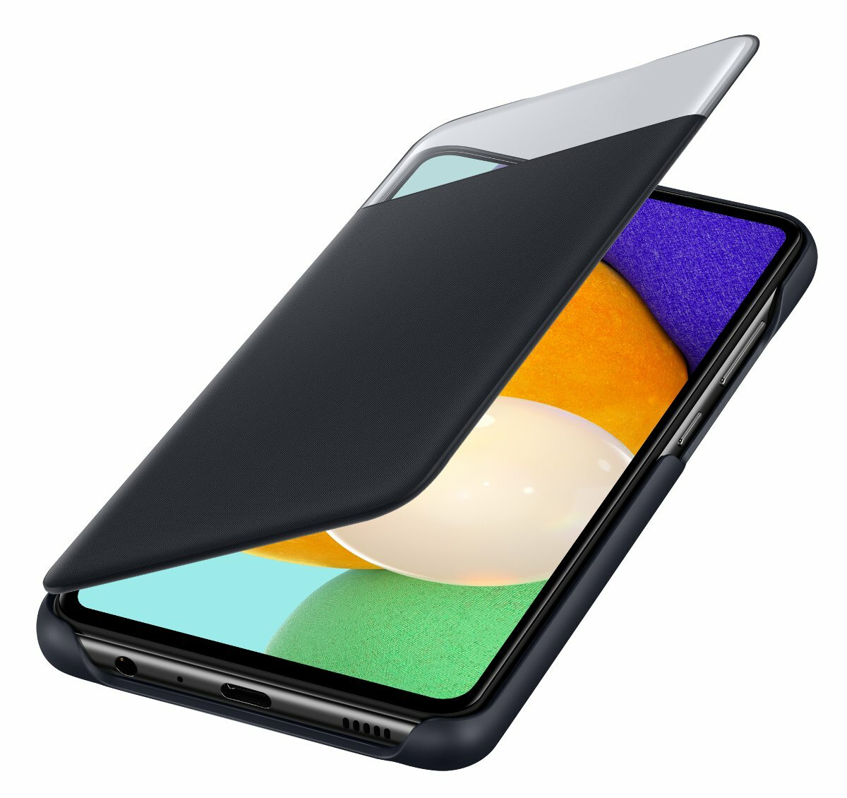 Etui SAMSUNG Smart S View Wallet Cover EE do Galaxy A52 Czarny EF-EA525PBEGEE