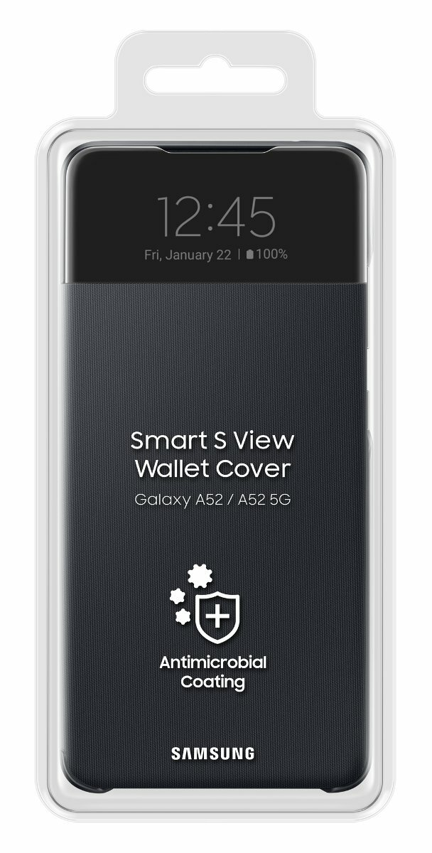 Etui SAMSUNG Smart S View Wallet Cover EE do Galaxy A52 Czarny EF-EA525PBEGEE