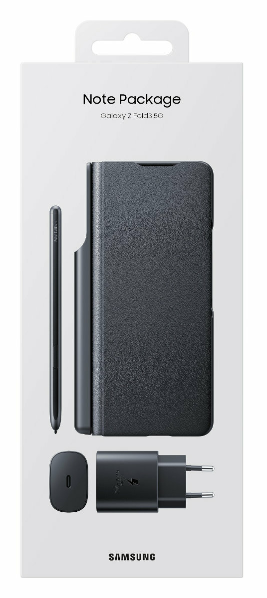Etui SAMSUNG Flip Cover z rysikiem Pen do Galaxy Z Fold 3 Czarny EF-FF92PCBEGEE + ładowarka
