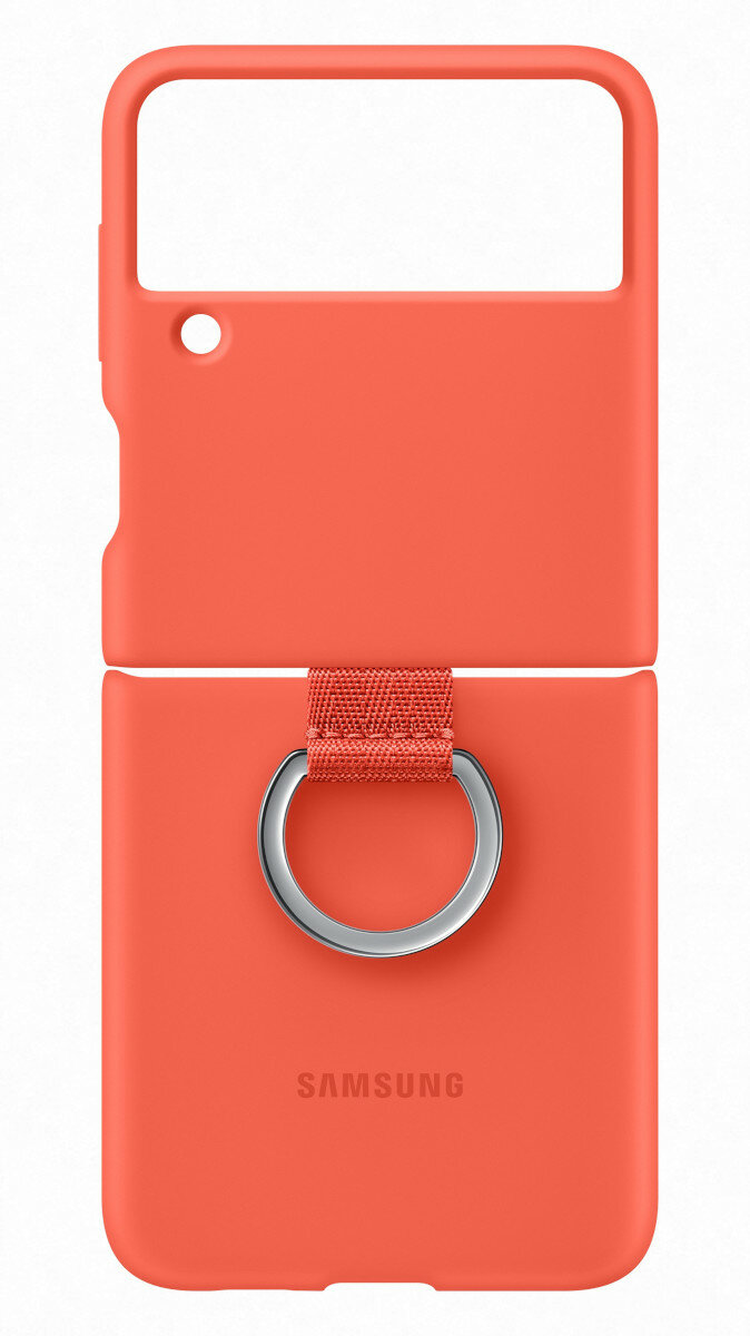 Etui SAMSUNG Silicone Cover z pierścieniem do Galaxy Z Flip 3 Koralowy EF-PF711TPEGWW