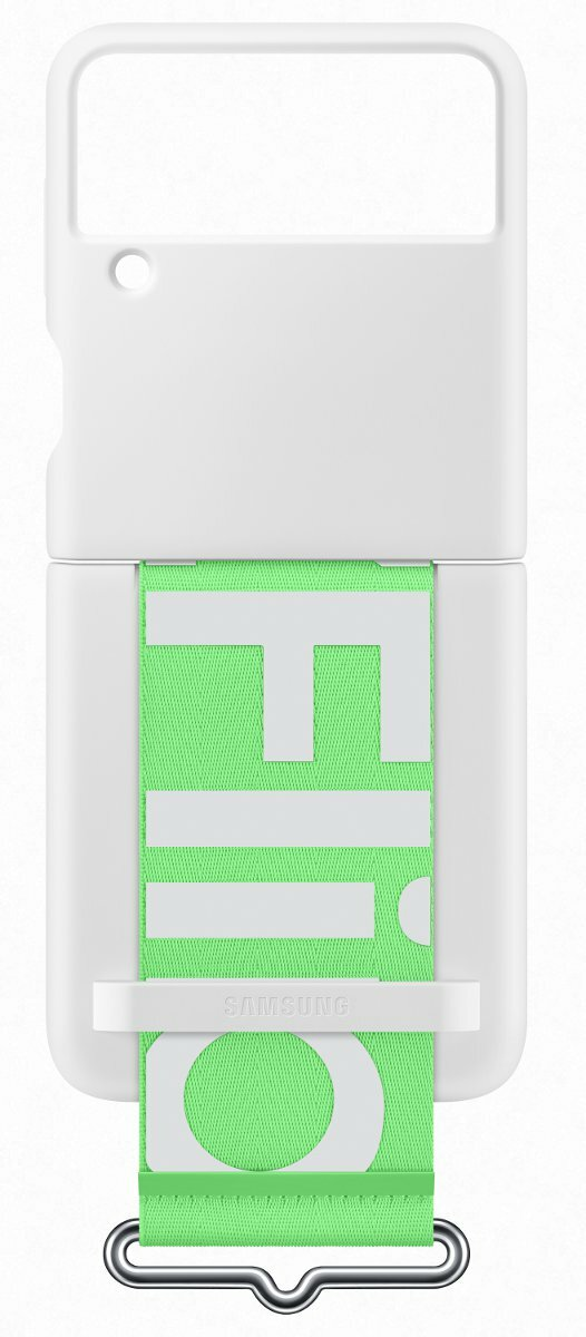 Etui SAMSUNG Silicone Cover z paskiem do Galaxy Z Flip 3 Biały EF-GF711TWEGWW