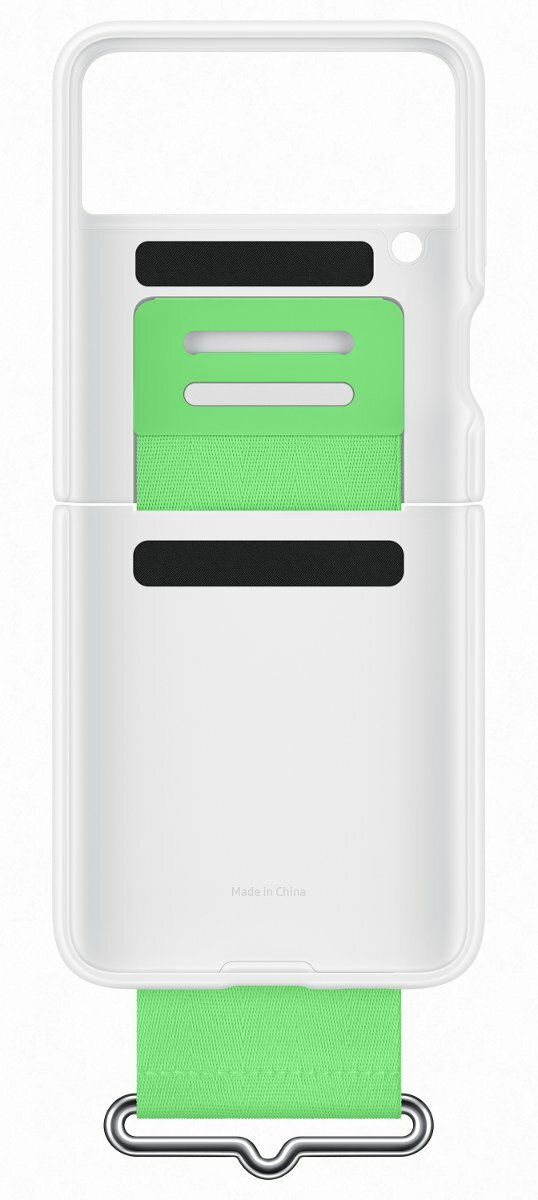 Etui SAMSUNG Silicone Cover z paskiem do Galaxy Z Flip 3 Biały EF-GF711TWEGWW