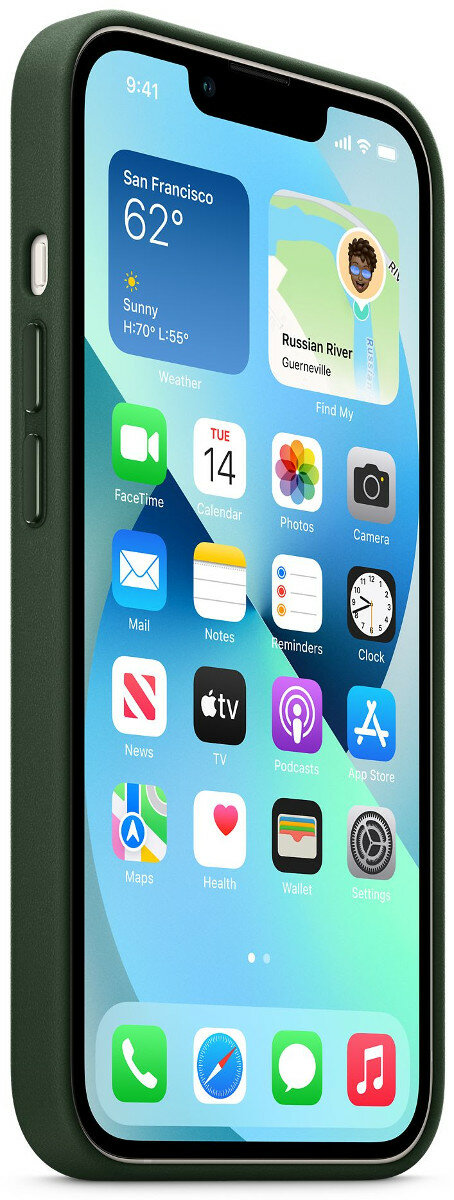 Skórzane etui z MagSafe APPLE do iPhone 13 Zielona sekwoja MM173ZM/A