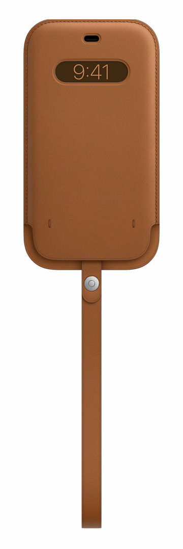 Skórzany futerał APPLE z MagSafe do iPhone’a 12 Pro Max Naturalny brąz MHYG3ZM/A