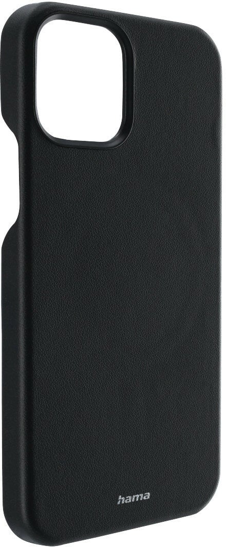 Czarny futerał na telefon firmy Hama, widok z boku.
