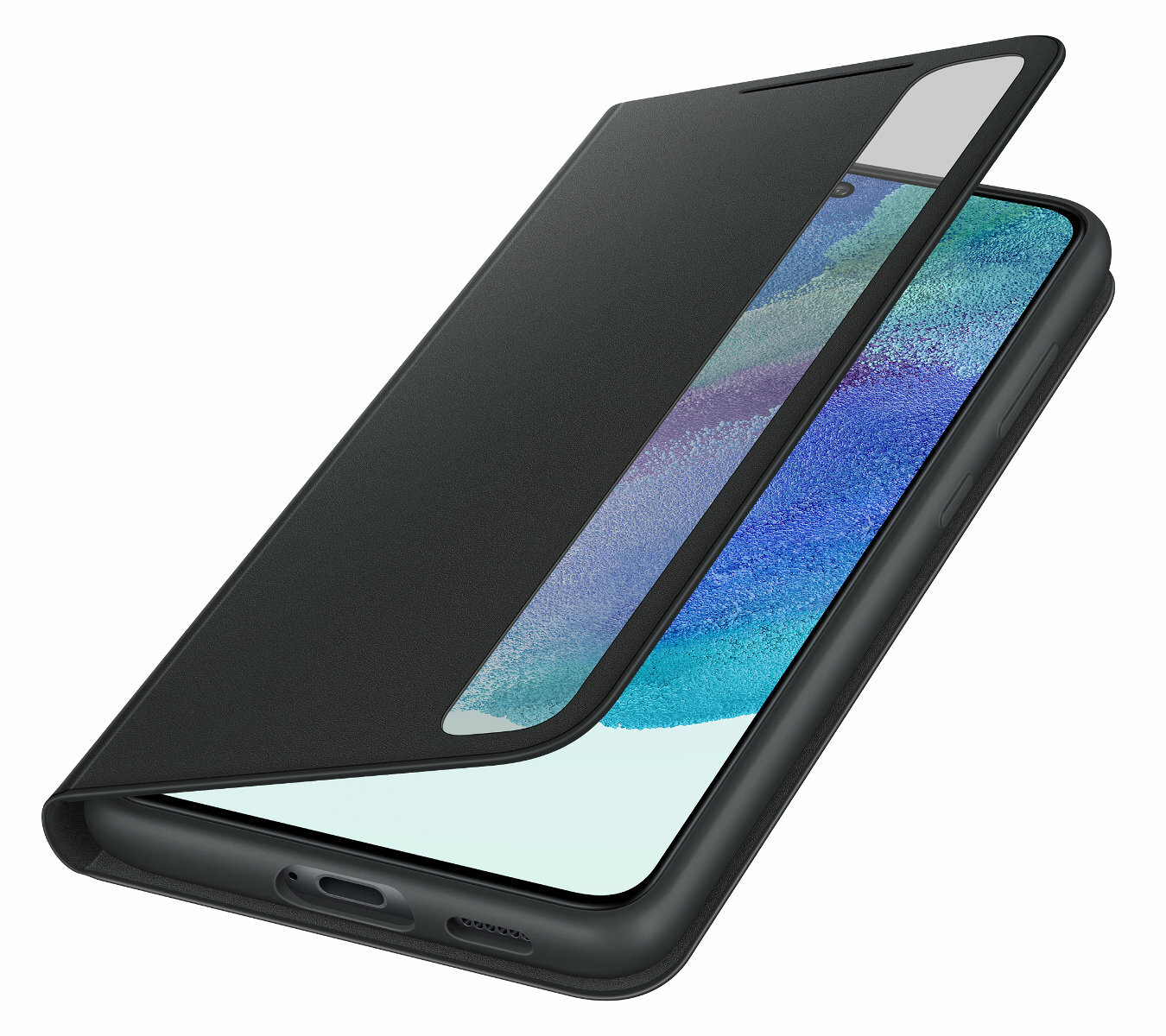 Etui SAMSUNG Smart Clear View do Galaxy S21 FE Czarny EF-ZG990CBEGEE