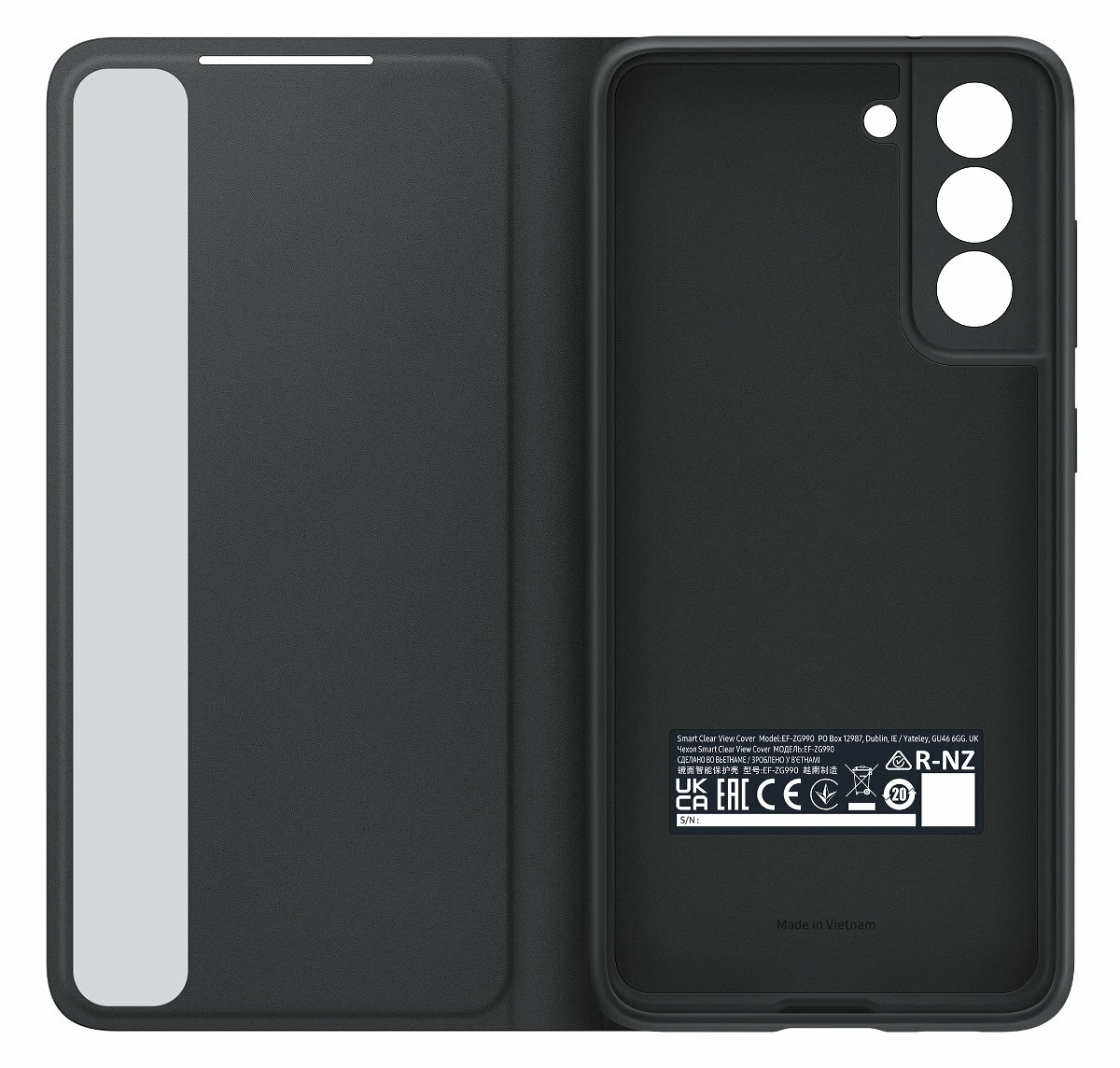 Etui SAMSUNG Smart Clear View do Galaxy S21 FE Czarny EF-ZG990CBEGEE