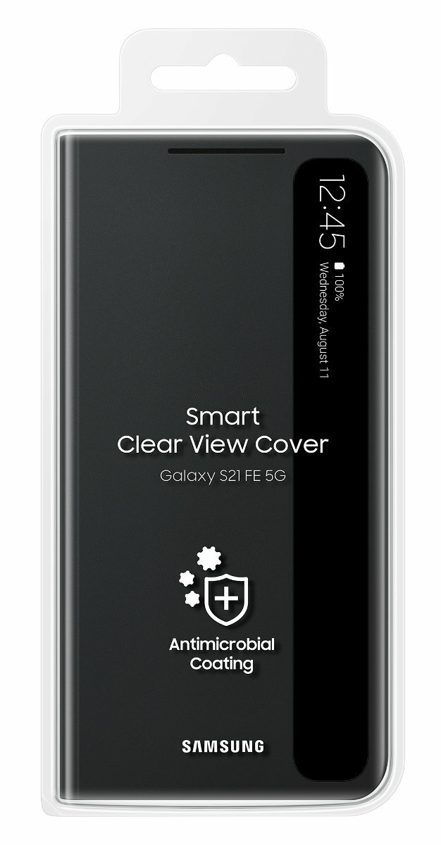 Etui SAMSUNG Smart Clear View do Galaxy S21 FE Czarny EF-ZG990CBEGEE