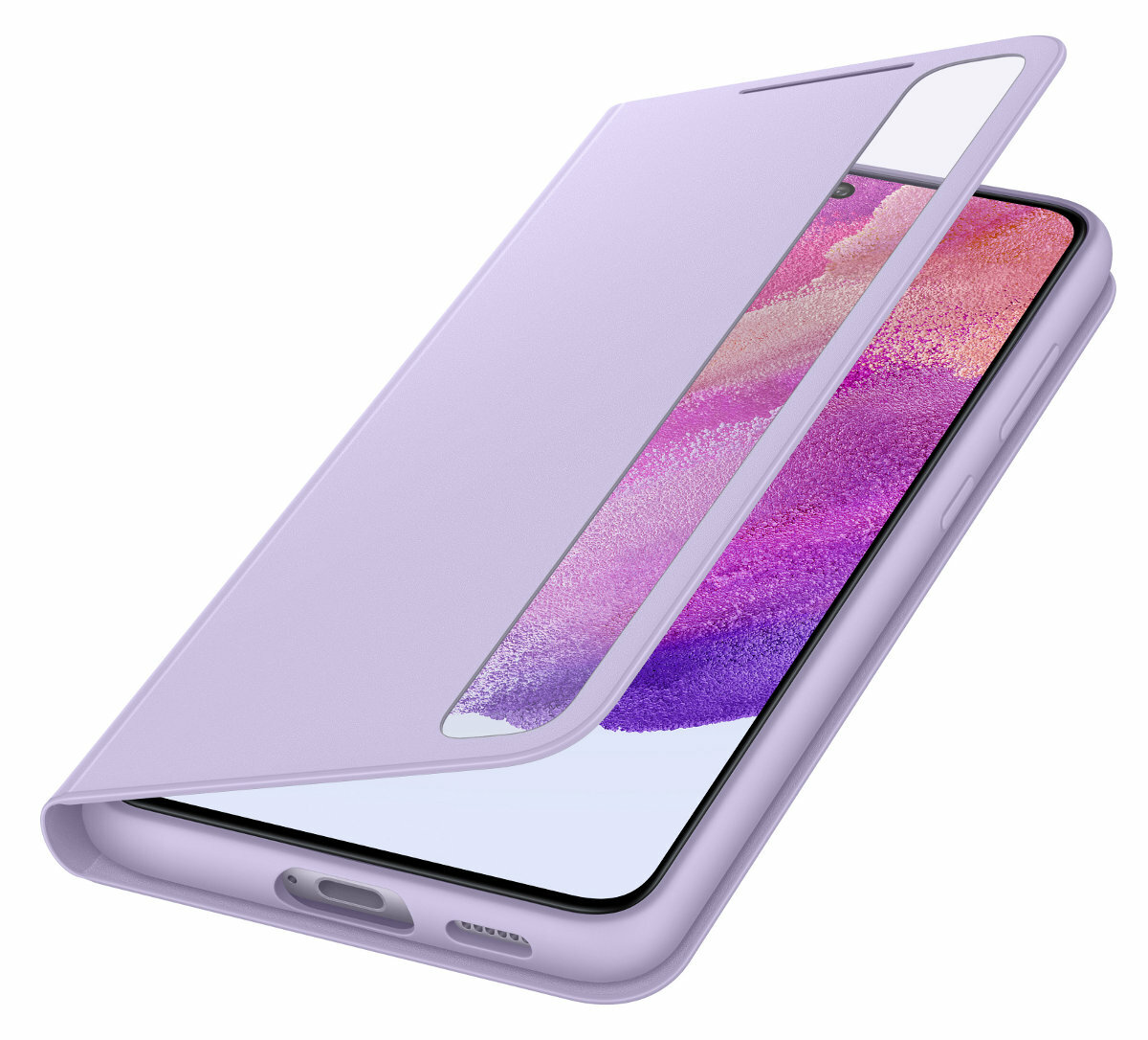 Etui SAMSUNG Smart Clear View do Galaxy S21 FE Lawendowy EF-ZG990CVEGEE