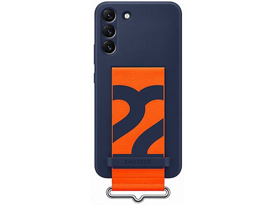 Etui SAMSUNG Silicone Cover with Strap do Galaxy S22 Granatowy (Navy) EF-GS901TNEGWW