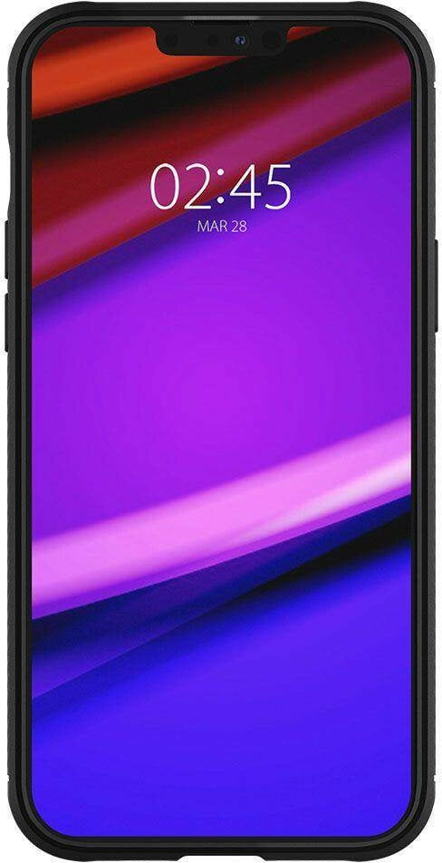 Czarny smartfon z kolorowym ekranem.