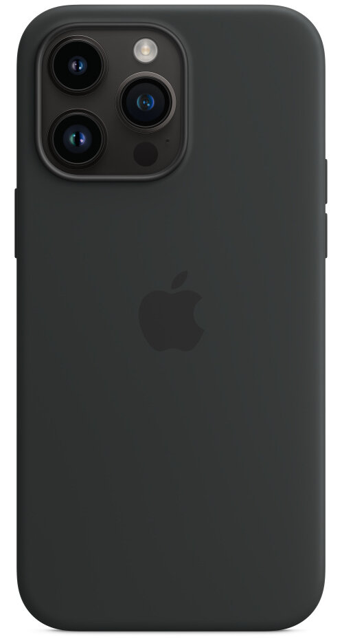 Czarny iPhone z matowym wykończeniem. Logo Apple widoczne z tyłu.