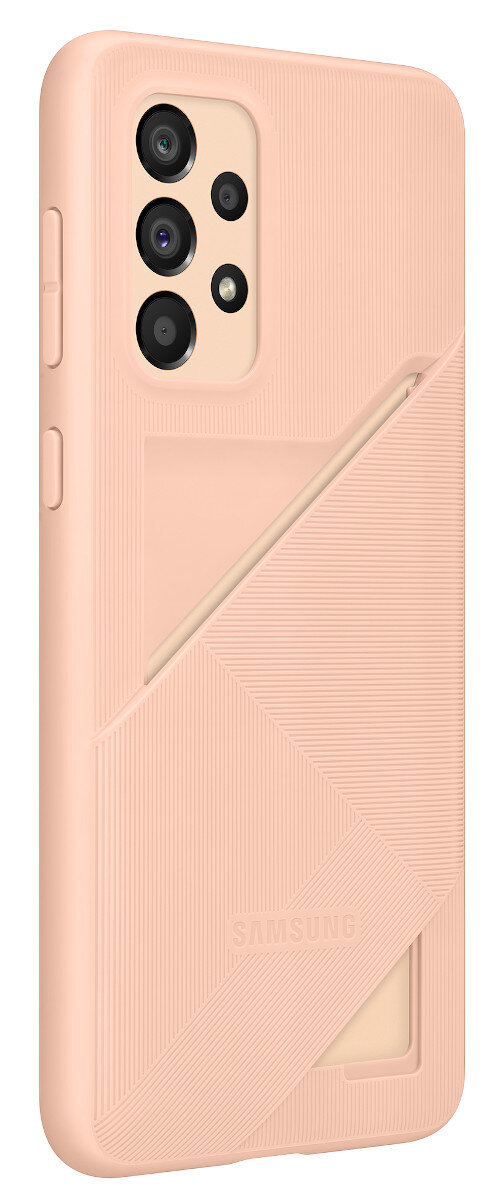 Różowe etui na telefon Samsung z wycięciami na aparat.