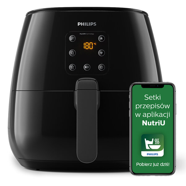 Frytkownica niskotłuszczowa Air fryer PHILIPS Ovi XL HD9260/90 Czarny