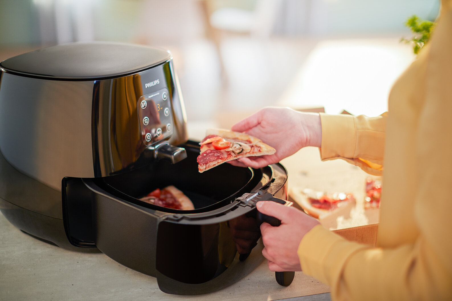 Frytkownica niskotłuszczowa Air fryer PHILIPS Ovi XL HD9260/90 Czarny