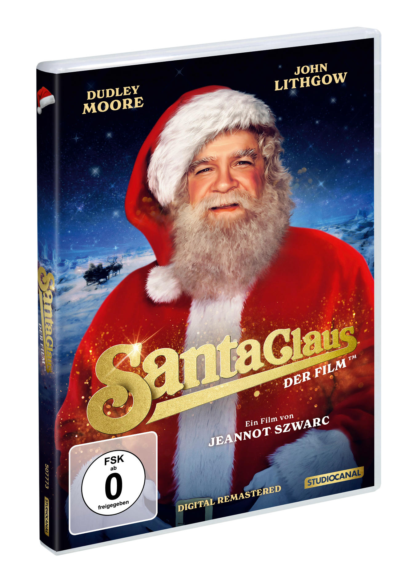 DVD-Cover: Weihnachtsmann im roten Anzug.