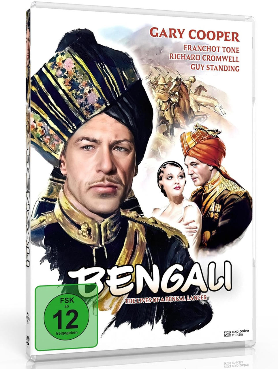 DVD-Hülle des Films Bengali, mit den Schauspielern Gary Cooper, Franchot Tone und Richard Cromwell.
