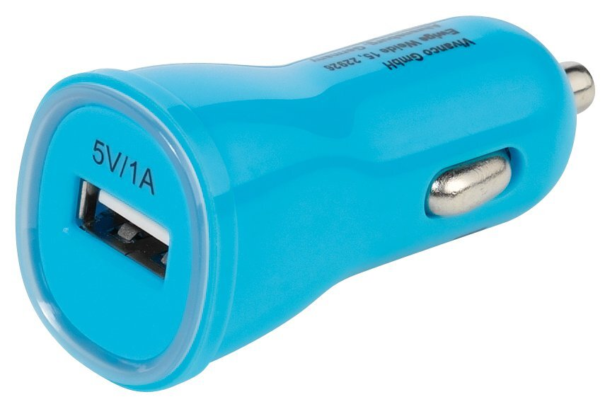 Ładowarka samochodowa VIVANCO 1xUSB 1A Niebieski