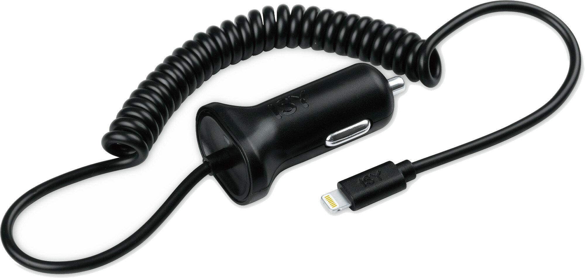 Ładowarka samochodowa ISY ICC-4102 USB - Lightning 2,4A Czarny