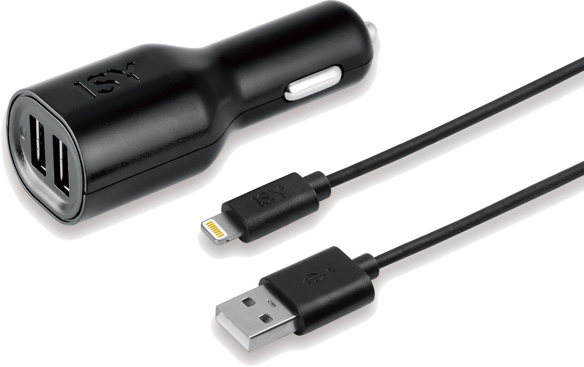 Ładowarka samochodowa ISY ICC-6100 USB - Lightning 2,4A