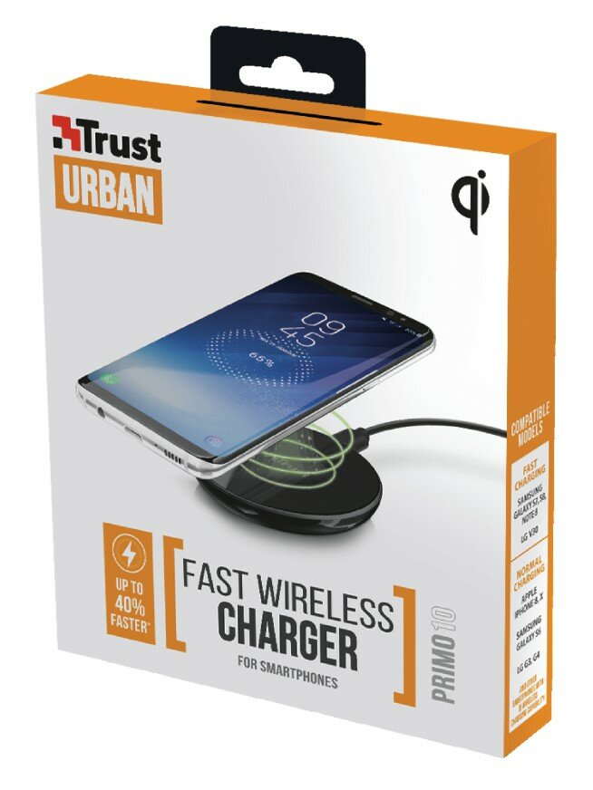 Ładowarka indukcyjna TRUST URBAN Primo10 Czarny 22861