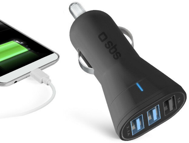 Ładowarka samochodowa SBS 3xUSB/2,1A TECR3USB41AFAST