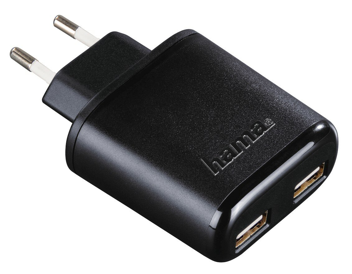 Ładowarka sieciowa HAMA 2xUSB 4.8A Czarny 173608
