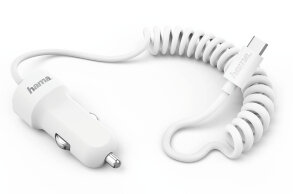 Ładowarka samochodowa HAMA 183235 USB Type-C 3A Biały