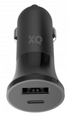 Ładowarka samochodowa XQISIT Car Charger Dual USB C/USB A 27W Czarny