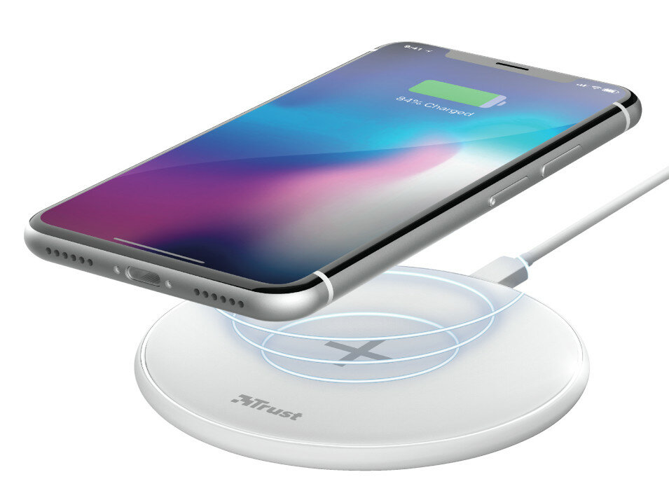 Ładowarka indukcyjna TRUST Qylo Fast Wireless Charging Pad 7.5/10W Biały