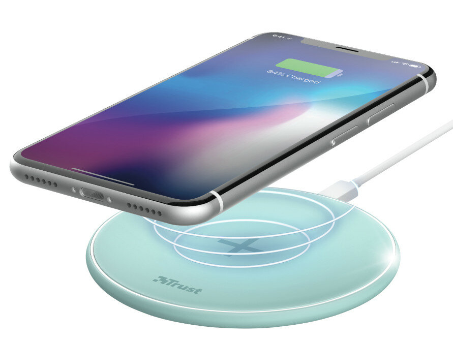 Ładowarka indukcyjna TRUST Qylo Fast Wireless Charging Pad 7.5/10W Niebieski