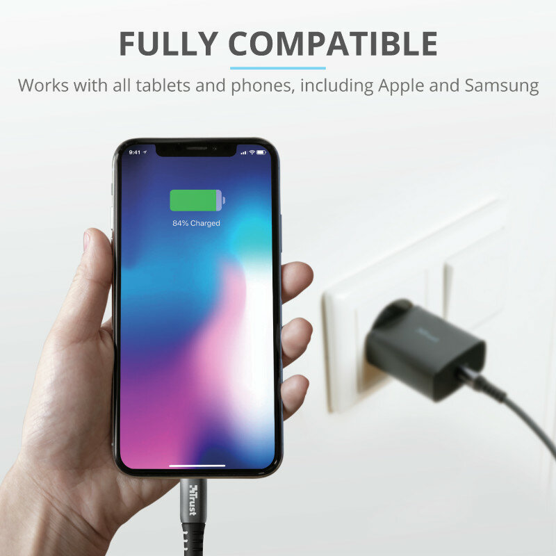 Ładowarka sieciowa TRUST Qmax 18W Ultra-Fast USB-C PD