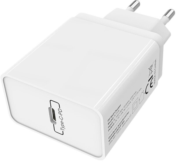 Ładowarka sieciowa WG 1xUSB-C-PD 20W + nylonowy kabel typu C-Lightning MFI