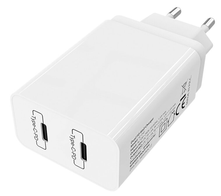 Ładowarka sieciowa WG 2x PD20W+PD20W C-Lightning MFI