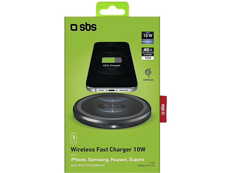 SBS Ładowarka Indukcyjna 10W Czarna – zdjęcie 2