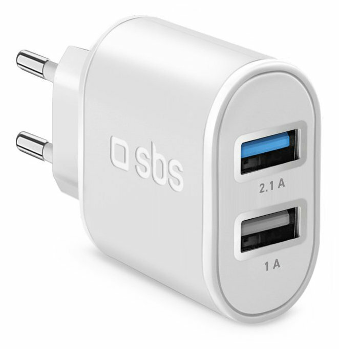 Ładowarka sieciowa SBS 10W Biały TETR2USB21AWFAST