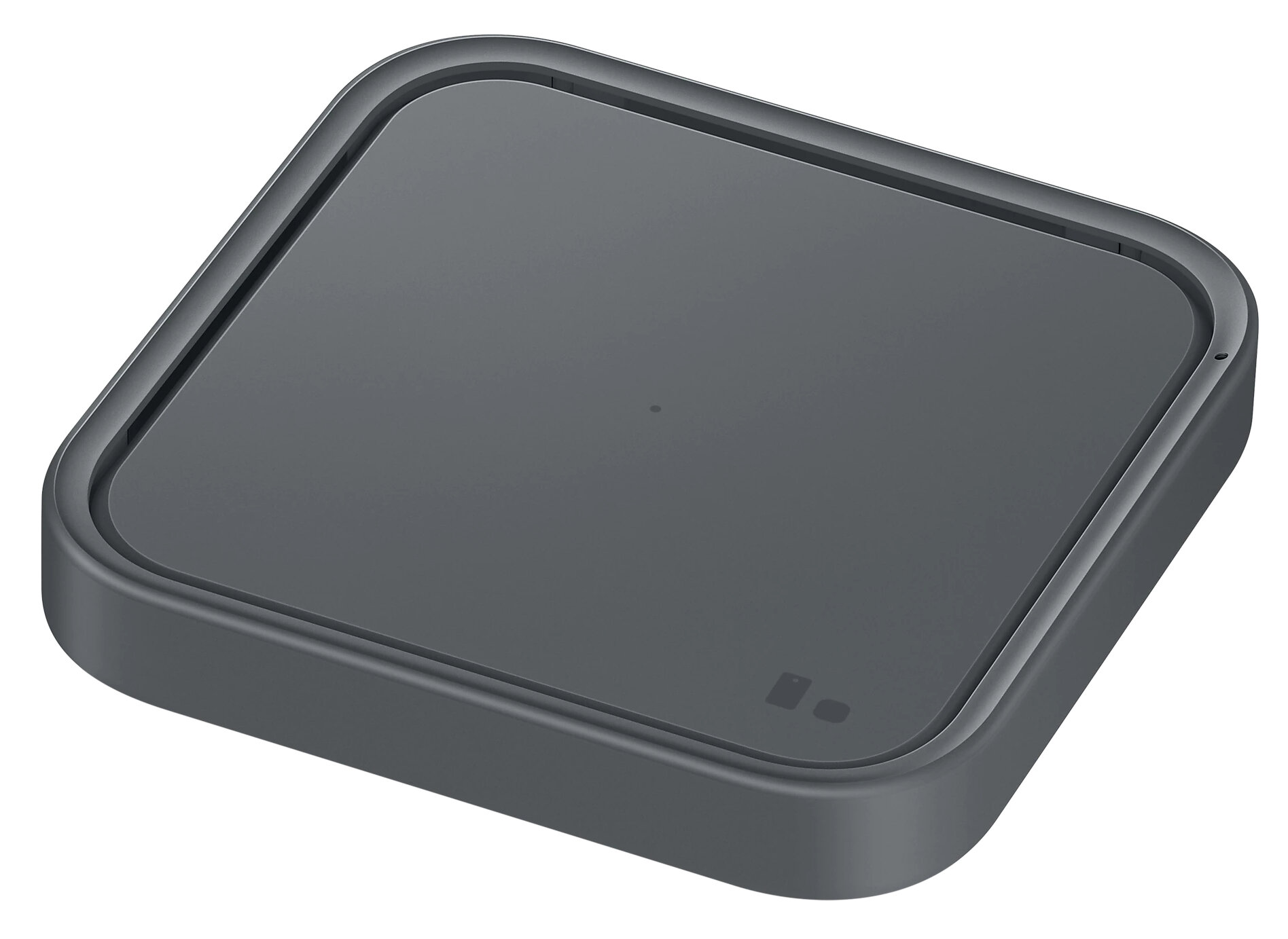 Ciemnoszara podkładka do ładowania bezprzewodowego.