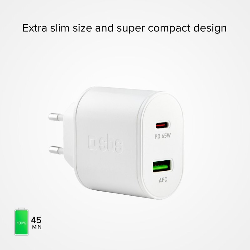 Ładowarka SBS Travel Charger 1xUSB-C PD 65W + 1xUSB-A 18W