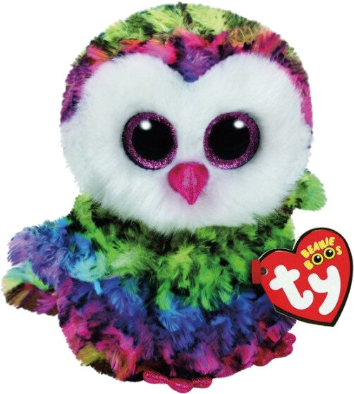 Maskotka TY INC Beanie Boos Owen - Wielobarwna Sowa 15 cm 37221
