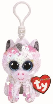 Brelok TY INC Beanie Boos Flippables - Diamond Cekinowy biały jednorożec