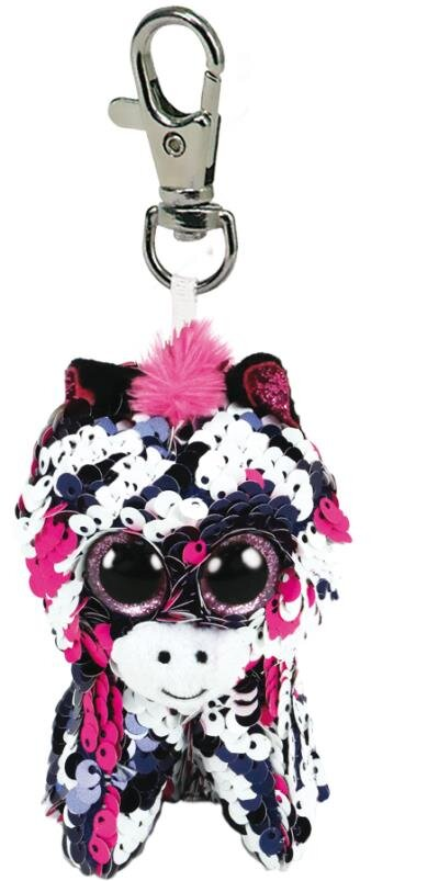 Brelok TY INC Beanie Boos Flippables - Zoey Cekinowa Różowa Zebra 8,5cm