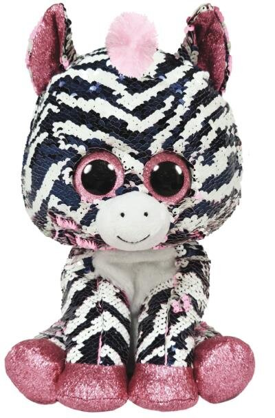 Maskotka TY INC Beanie Boos Flippables - Zoey różowa zebra z cekinami
