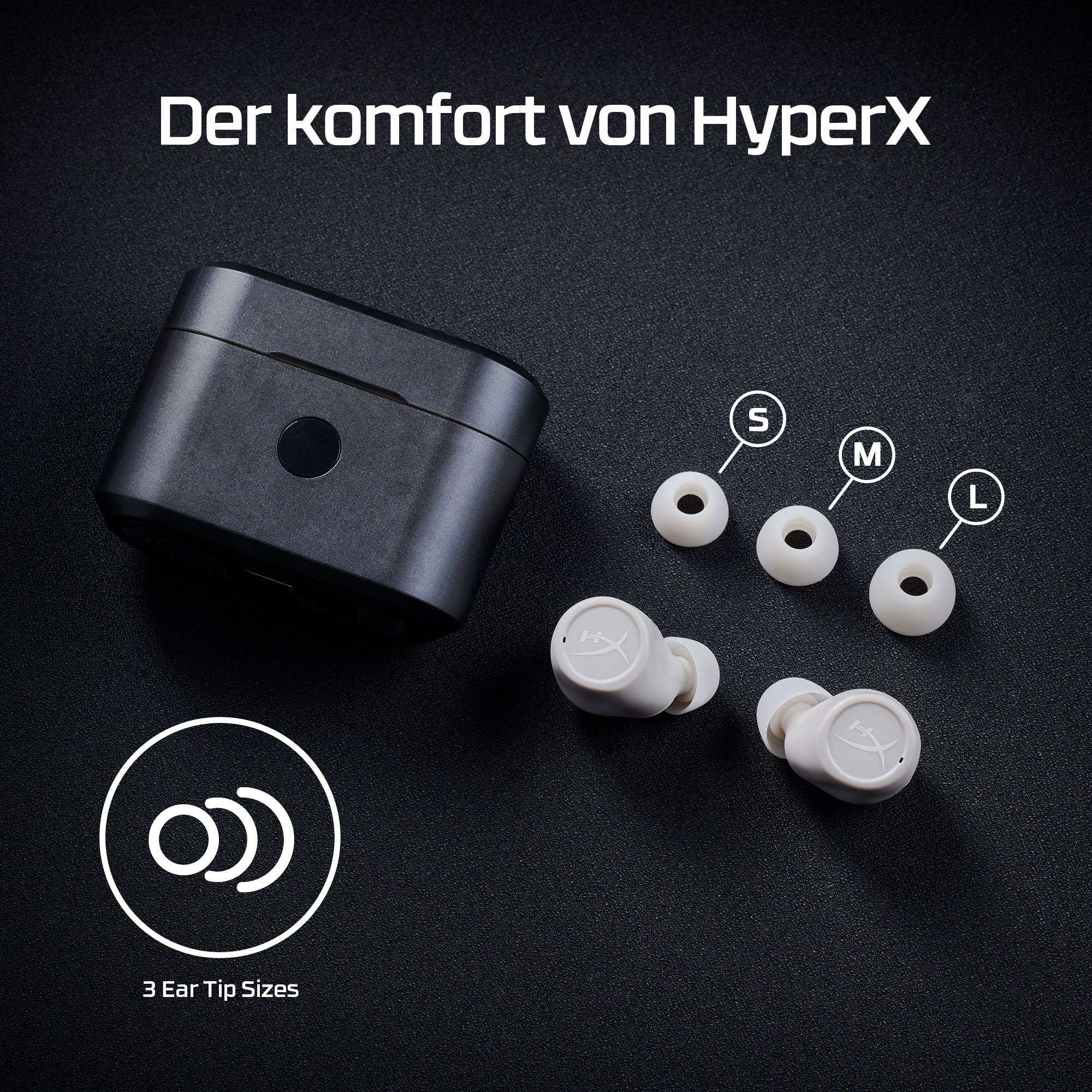 HYPERX Cirro Buds Pro, In-ear In-Ear Schwarz Kopfhörer Bluetooth