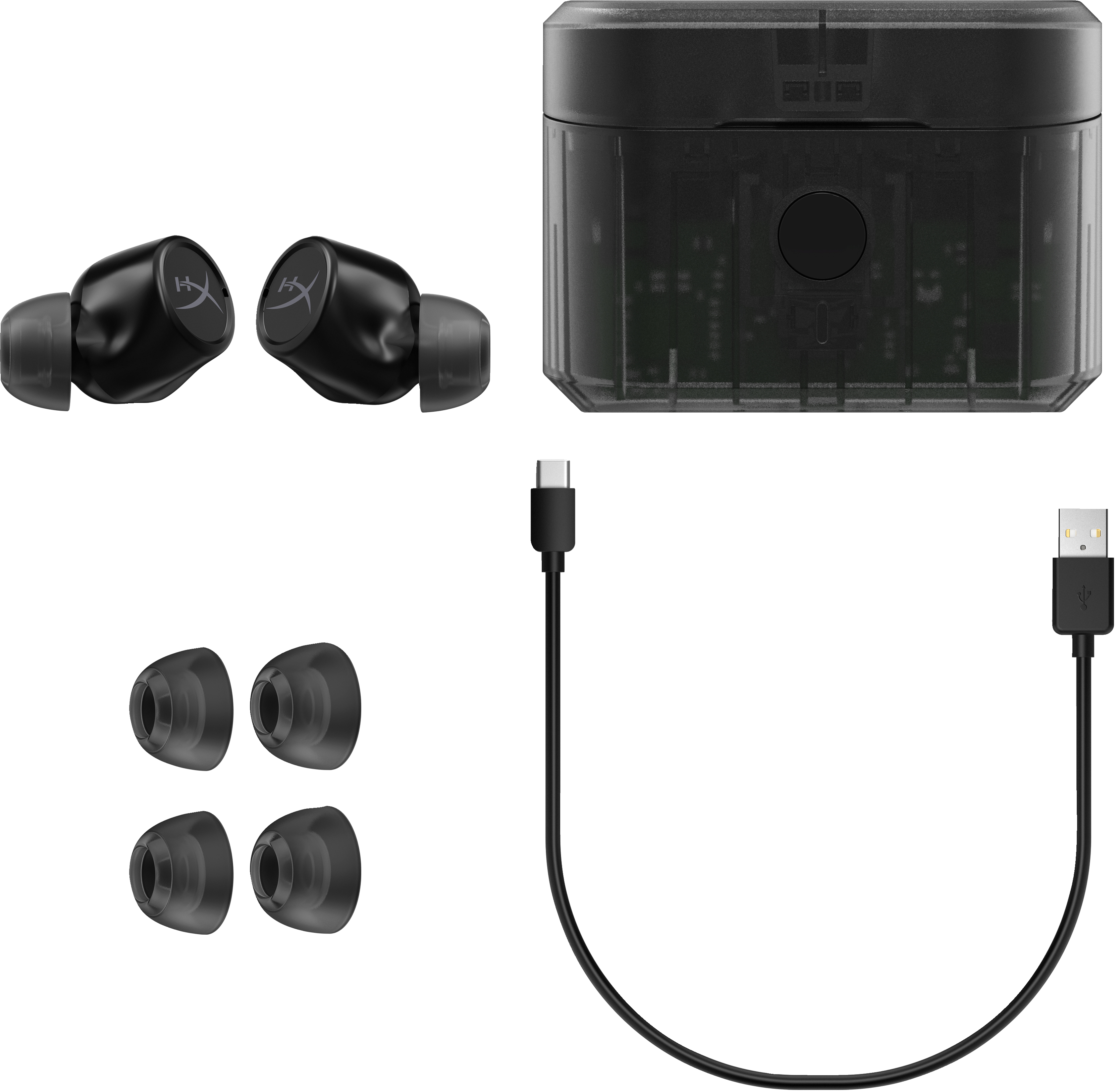 Kopfhörer In-Ear Pro, Bluetooth HYPERX Buds Cirro Schwarz In-ear
