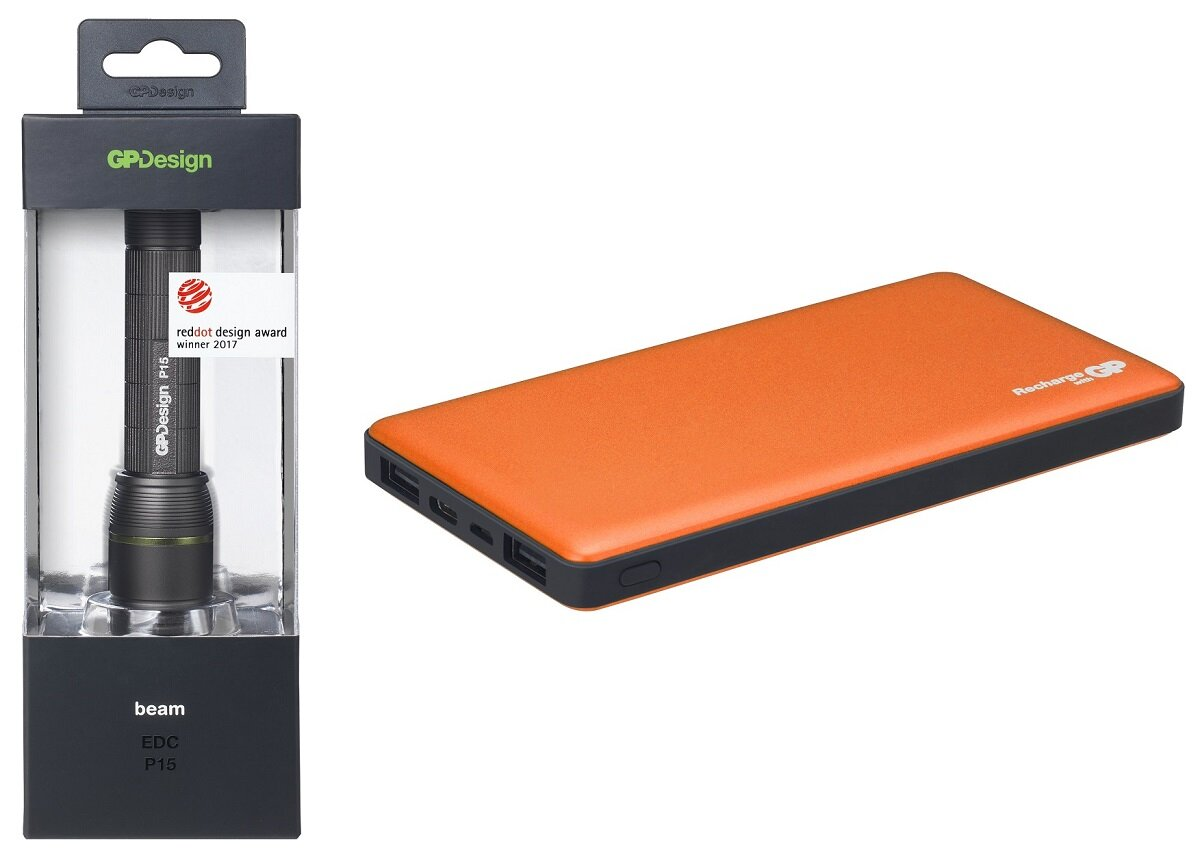 Latarka GP P15 + Powerbank GP MP10