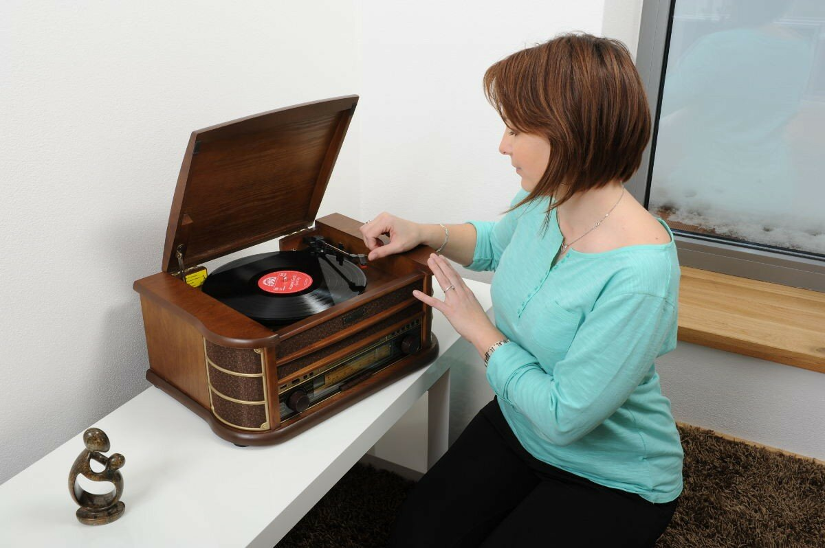 Gramofon HYUNDAI RTCC-513RIP Coffe (old)