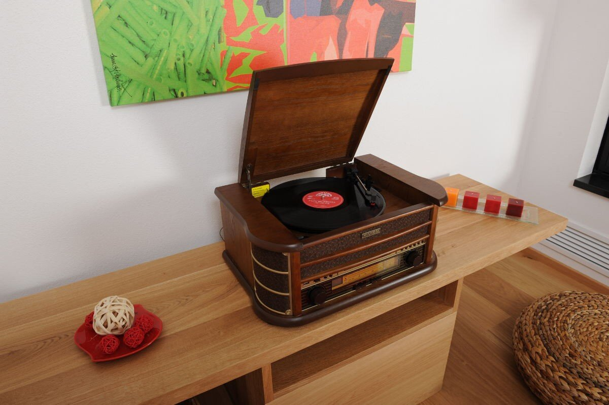 Gramofon HYUNDAI RTCC-513RIP Coffe (old)