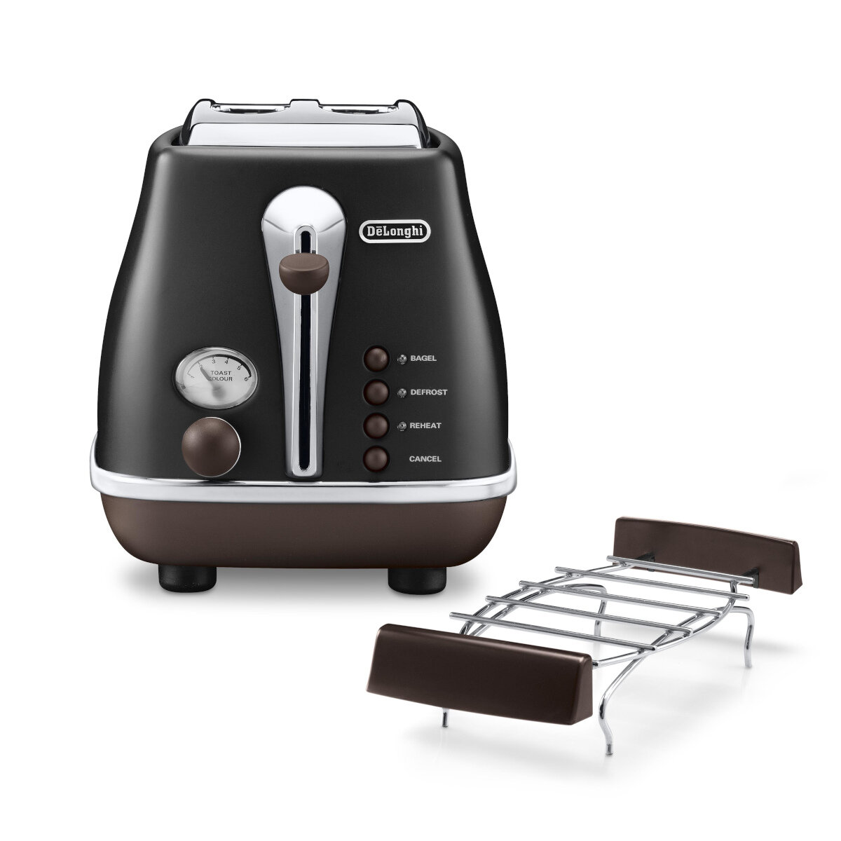 Brązowe kartonowe pudełko z tekstem i logo.