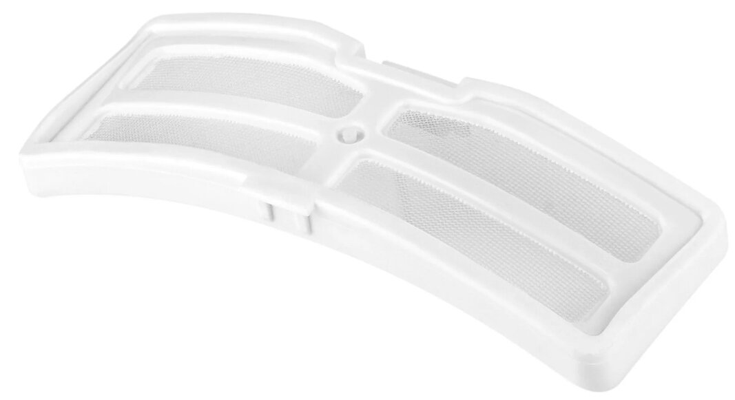 Biały filtr z wzorem siatki, do użytku w urządzeniu lub maszynie.